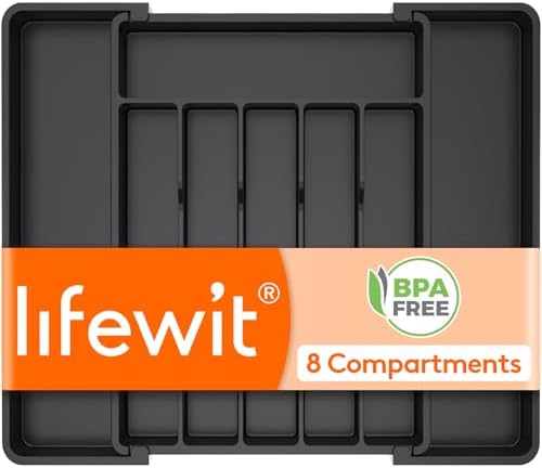 Lifewit Expandable Silverware Drawer Organizer, Kitchen Utensil Tray by Lifewit