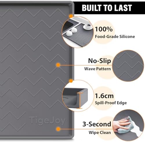 TigeJoy Under Sink Mats for Kitchen Waterproof 25" x 19", Cabinet Liner - Image 4