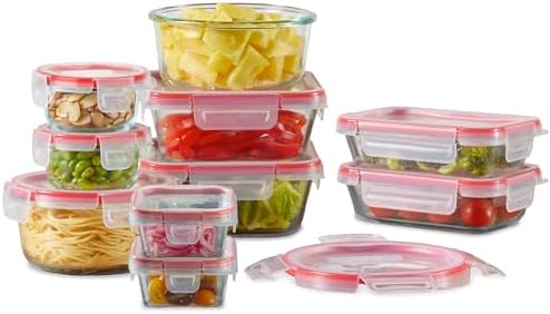 Pyrex Freshlock (10-Pack) Mixed Sizes Airtight Glass Food Storage Set by Pyrex