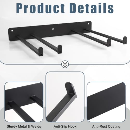 2Pcs Folding Chair Storage Rack Wall Mount, Garage Tool Organizer - Image 3