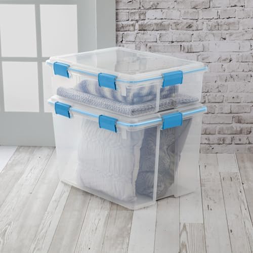 Sterilite Gasket Storage Box with Lids for Home & Office, 37 Quart, 4-Pack - Image 4