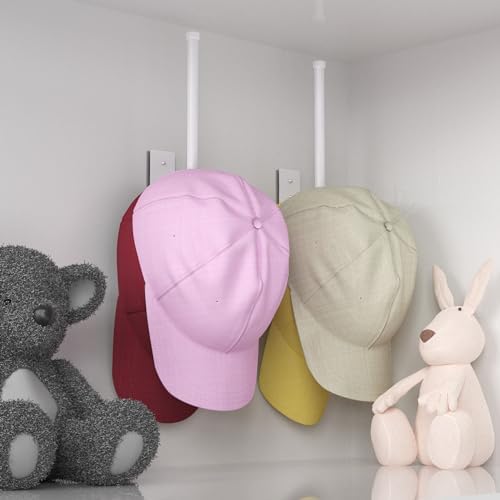 Durmmur Stainless Steel Hat Organizer, Hat Rack for Wall,Each Holds 25 Hats - Image 2
