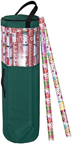 Wrapping Paper Storage Bag | Wrapping Paper Organizer Under Bed for Storing Multiple Rolls of Gift Wrap, 42” Length Container Constructed of Durable 600D Oxford Material (Green) - Image 6