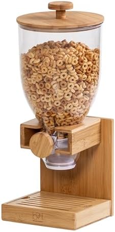 ZevrO Dry Food & Cereal Dispenser, 2.2 Cups, Brown, Single by SolutionsforModernLiving