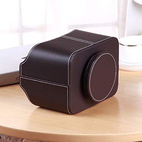 PU Leather 360° Rotatable Remote Control Holder,Nightstand TV Remote Caddy - Image 4
