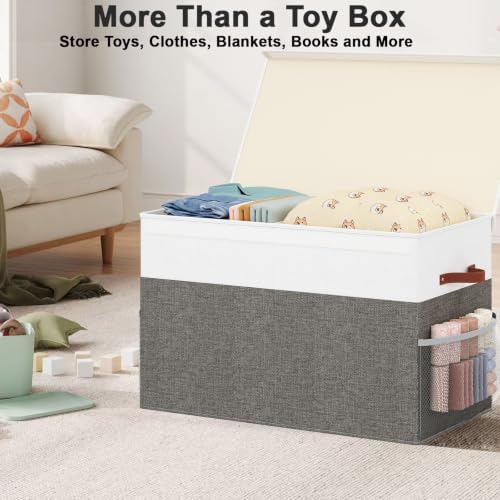 Large Toy Storage Box with Lid, Toy Chest Organizer Bin for Kids - Image 6