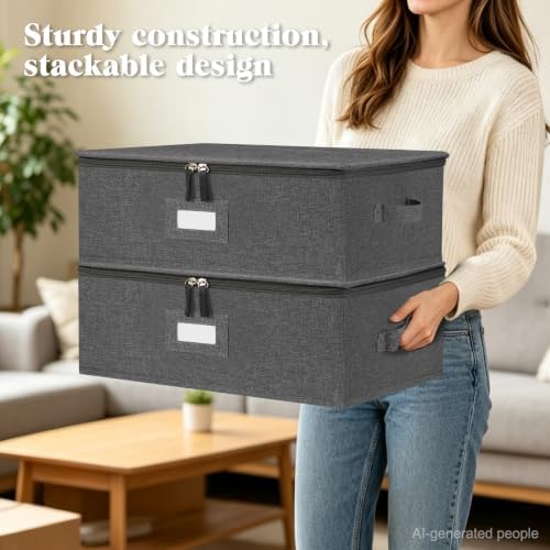 Cup and Mug Storage Box and Dividers 2 Pack, Hard Shell Coffee Mug Storage - Image 3