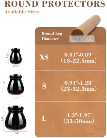 40 Pcs Chair Leg Floor Protectors for Hardwood Floors - Image 3