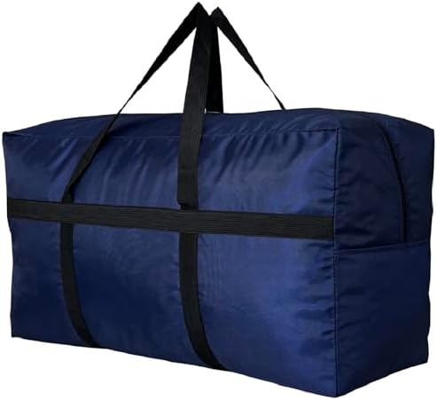 YiKitHom Extra Large Storage Duffle Bag with Zippers and Handles, Heavy Duty Blue Big Long Travel Bag -42x23x13.5Inch by YiKitHom