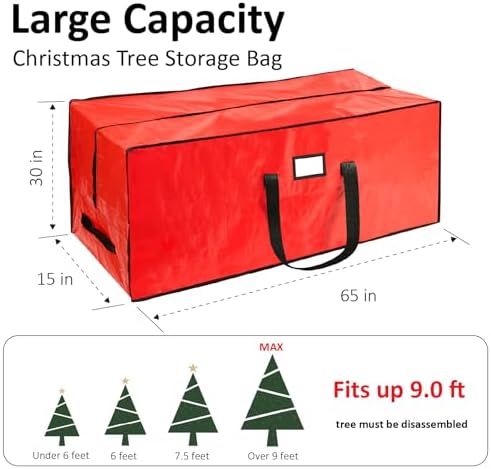 9 ft Christmas Tree Storage Bag, Fits Large Artificial Holiday Xmas Tree - Image 3