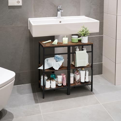 Pedestal Sink Storage, 2 Pack Under Sink Organizer Shelf for Bathroom - Image 2
