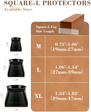 24 Pcs Chair Leg Floor Protectors for Hardwood Floors - Image 3