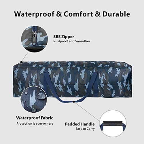 TOPDesign 3-Pack Long Storage Duffle Bags – 46" x 12.5" x 12.5", 30Gal - Image 3