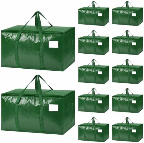 12 Pack Heavy Duty Waterproof Moving Bags, Foldable Totes by Unknown