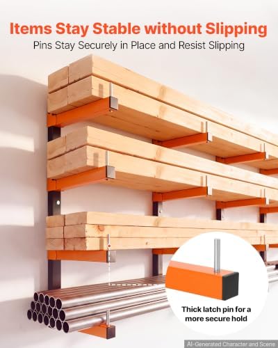 VEVOR Lumber Rack, 4-Tier 2-Pack 110 lbs per Tier, Foldable Wood Storage - Image 4