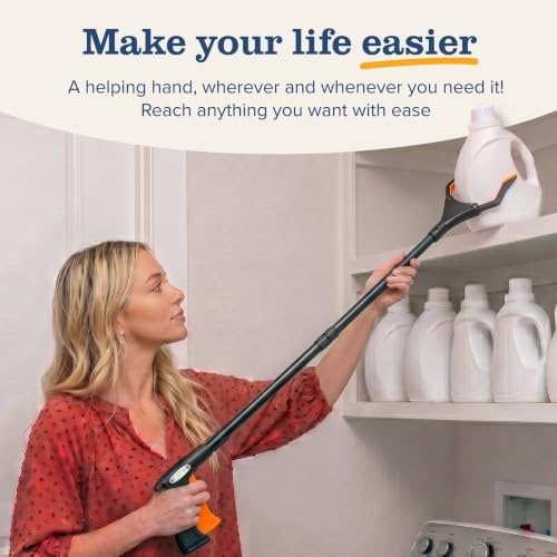 EZPIK Classic 32” Folding Grabber Reacher Tool with Dual Magnets, Heavy Duty Trash Picker Upper Grabber for Seniors & Disabled Users, Aluminum Pickup Tool for Everyday Reaching Aids (Black, 2 Pack) - Image 3