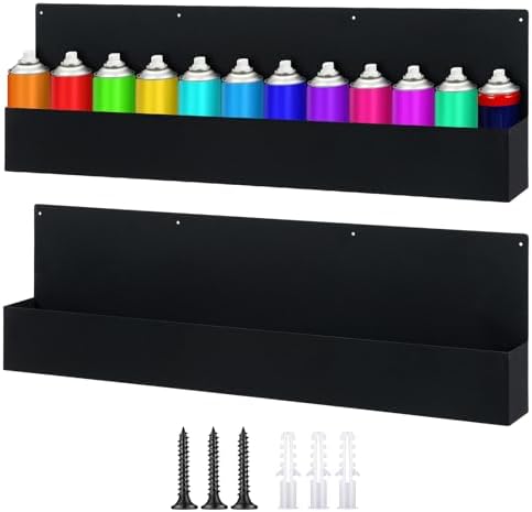 Menkxi 2 Pack Spray Can Holder Rack Organizer Wall Mount by Menkxi