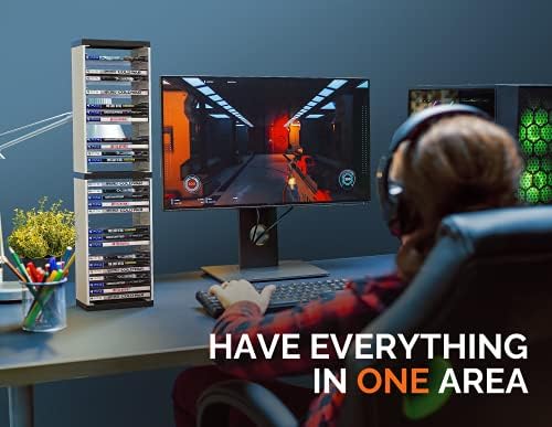 Video Game Storage Tower for PS5/PS4, 36 Disc Game Holder 6.6 x 4.7 x 29 In - Image 3