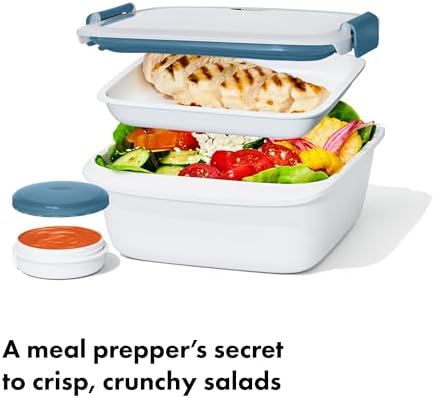 OXO Good Grips Prep & Go Food Storage Salad Container - 6.3 Cup, Ocean Blue - Image 3