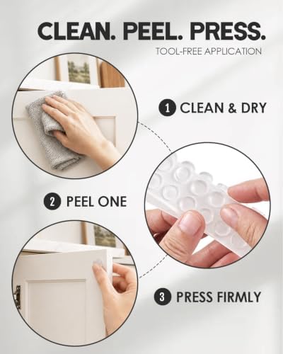 240PCS Clear Cabinet Door Bumpers, Self Adhesive Rubber Pads - Image 6