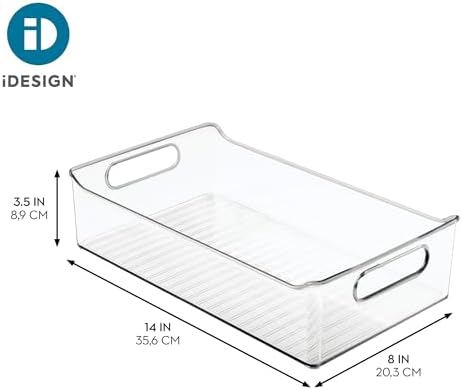 iDesign Plastic Pantry Storage Organizer Bin, Set of 2, Clear - Image 4