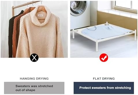 STO STO Sweater Drying Rack, 1-Pack Stackable Mesh Clothes Drying Rack, Laundry Drying Rack for Sweaters, Socks, Toys, White - Image 3