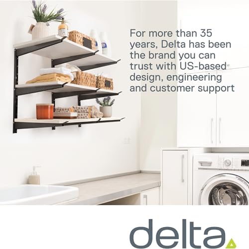 Delta Heavy Duty Lumber Storage Rack Cycle, Holds Up to 720 lbs - 3-Tier Wide Wood Storage Rack with Fully Adjustable Arms - Steel Construction Storage Solution for Garage, Basement & Pantry - Image 5