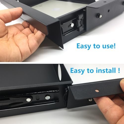 Under Desk Mounted Sliding Pull-out Drawer W 19.2" x D 13.4" - Image 5