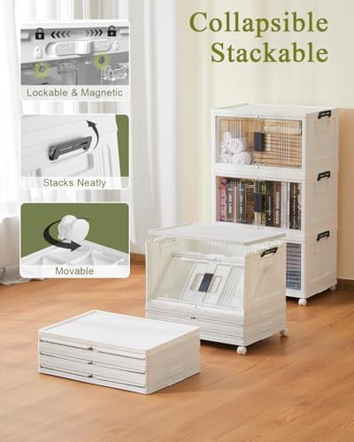 OlarHike 144QT Storage Bins with Lids for Closets, Office, Dorm, 3 Pack - Image 4