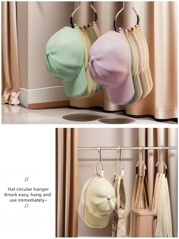 Multi-Functional Space-Saving Hat & Scarf Hanger - Non-Slip PVC Coated Clothes Rack Organizer for Closet, Wall, Balcony - Durable & Versatile Hanger for Hats, Ties, Scarves, Delicate Fabrics (10PCS) - Image 2