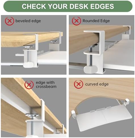 UPGRAVITY Extra Large Keyboard Tray Under Desk White - Image 6