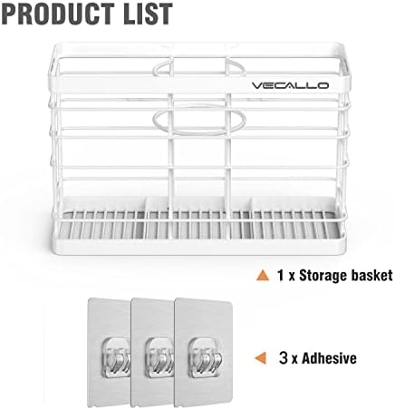 Hair Tool Organizer, Curling iron stands, Bathroom Organizer Basket Hair Supplies Organizer Storage Hair Dryer Holder- Wall Mount No Drilling - Image 6