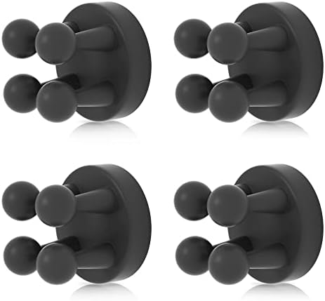 4 pcs Silicone Toothbrush Holder Multi-Function Hook Waterproof self Adhesive Single Toothbrush Hook Plug Holder for Wall for Hanging Bathroom Kitchen Living Room Office by XoYoZo