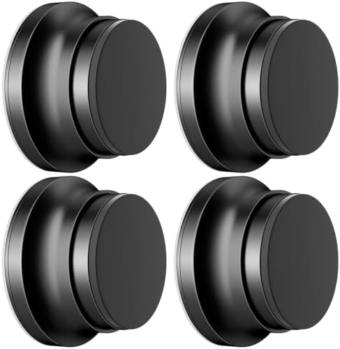 4PCS Door Stoppers for Wall, 1.65 in Door Knob Wall Protector, Black by Sckeinwg