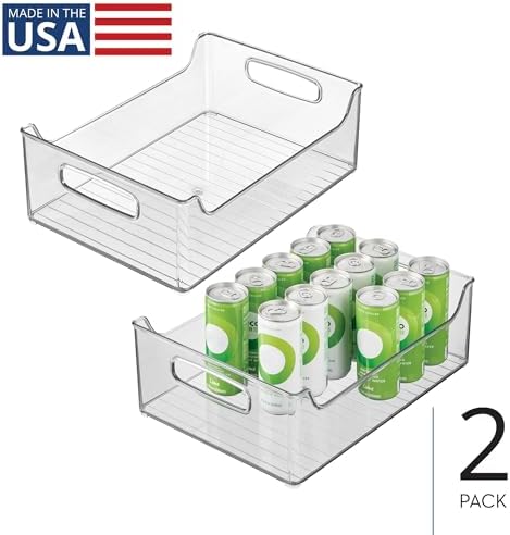 iDesign Plastic Stackable Pantry Bin, Set of 2, Clear - Image 2