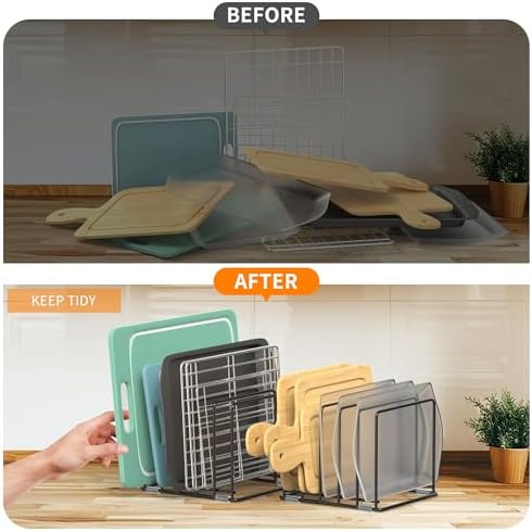 Cutting Board Organizer, Kitchen Cabinet Organizer - Image 5
