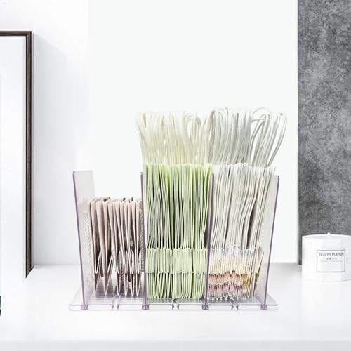 Gift Bag Storage Organizer, Acrylic Clear Shopping Bag Organizer, Adjustable Shelf Divider Bag Organizer for Small Closet, 1 Pack - Image 5