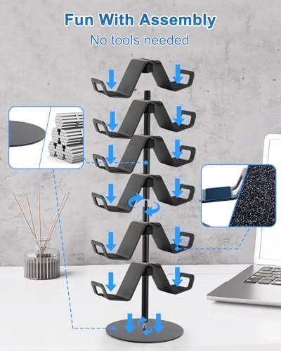 Gamer Gift,6-Tier Controller Headphone Stand Desktop,Ideal Gift for Game Lover - Universal Organizer for Controllers and Gaming Headsets,Unique Present - Image 4