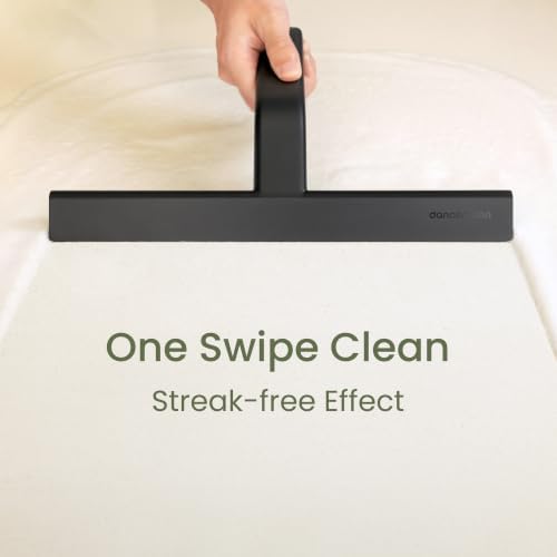 dancemoon JustHang Shower Squeegee with Built-in Hook, 12-Inch Black - Image 4