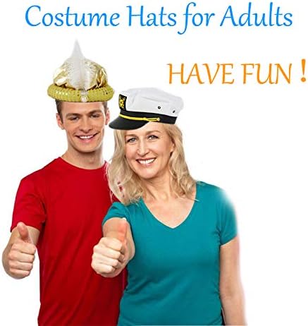 Novelty Party Hats,Funny Costume Hats,6 Assorted Dress Up Party Hats for Adult