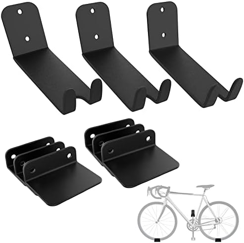 WALMANN 3-Pack Bike Pedal Hanger Wall Mount Heavy Duty Horizontal Bike Rack by WALMANN