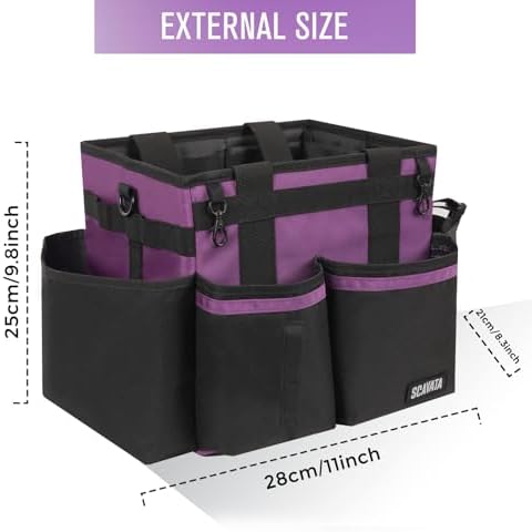 SCAVATA Compact Wearable Cleaning Caddy with Handle & Shoulder Straps - Image 5