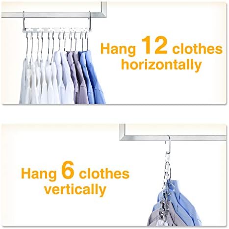 HOUSE DAY 12 Pack Space Saving Hangers for Clothes, Metal Magic Hanger - Image 5
