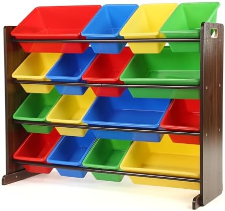 Humble Crew Kids Toy Organizer with 16 Bins, 4 Tier Storage for Playroom by HumbleCrew
