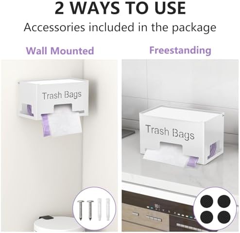 STWWO Extra Large Trash Bag Holder, Garbage Bag Dispenser Holder, White - Image 6