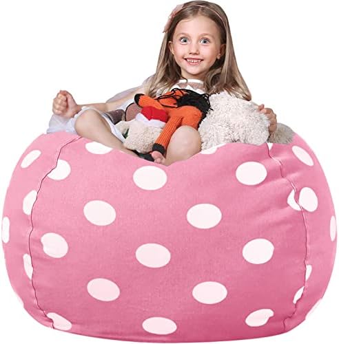 WEKAPO Stuffed Animal Storage Bean Bag Chair Cover for Kids by Wekapo