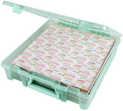 ArtBin Super Satchel Slim 1-Compartment Craft Box, Translucent Mint by ArtBin