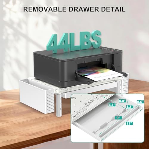 WALI Computer Monitor Stand with Storage and Pen Holder - Image 4