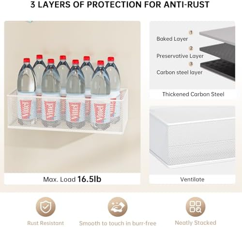 Magnetic Shelf for Washing Machine, White, 10.63"L*4.72"W*3.03"H - Image 6