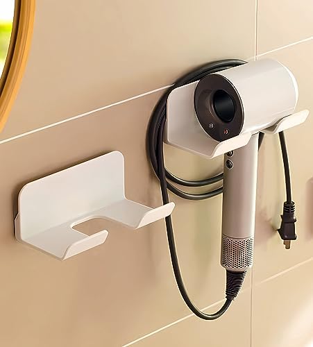 Hair Dryer Holder with Wire Hook, Self Adhesive Wall Mount by SUPTEC%C2%AE